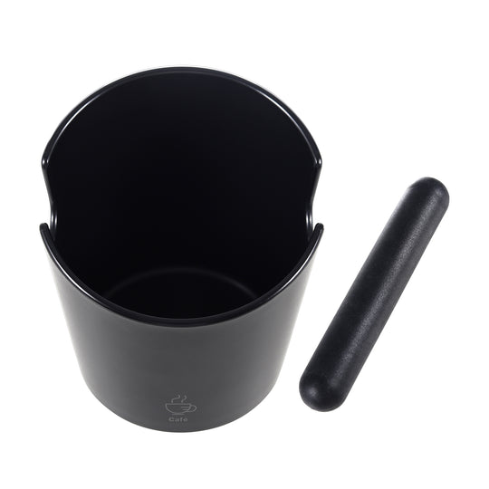 Disassembled view of the VEVOK CHEF Coffee Knock Box, showcasing the easy-to-clean components. The knock bar and silicone base are removable for convenient maintenance.